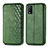 Leather Case Stands Flip Cover Holder S01D for Vivo Y3s (2021) Green