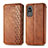 Leather Case Stands Flip Cover Holder S01D for Xiaomi Civi 1S 5G Brown