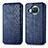 Leather Case Stands Flip Cover Holder S01D for Xiaomi Mi 10i 5G Blue