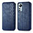 Leather Case Stands Flip Cover Holder S01D for Xiaomi Mi 12 Lite 5G Blue