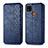 Leather Case Stands Flip Cover Holder S01D for Xiaomi POCO C3 Blue