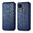 Leather Case Stands Flip Cover Holder S01D for Xiaomi POCO C31 Blue