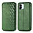 Leather Case Stands Flip Cover Holder S01D for Xiaomi Poco C51 Green