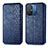Leather Case Stands Flip Cover Holder S01D for Xiaomi Poco C55 Blue