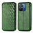 Leather Case Stands Flip Cover Holder S01D for Xiaomi Poco C55 Green