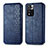 Leather Case Stands Flip Cover Holder S01D for Xiaomi Poco X4 NFC Blue