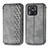 Leather Case Stands Flip Cover Holder S01D for Xiaomi Redmi 10 India Gray