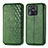 Leather Case Stands Flip Cover Holder S01D for Xiaomi Redmi 10 India Green