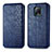 Leather Case Stands Flip Cover Holder S01D for Xiaomi Redmi 10X 5G Blue