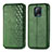 Leather Case Stands Flip Cover Holder S01D for Xiaomi Redmi 10X 5G Green