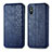 Leather Case Stands Flip Cover Holder S01D for Xiaomi Redmi 9A Blue