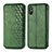 Leather Case Stands Flip Cover Holder S01D for Xiaomi Redmi 9A Green