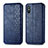 Leather Case Stands Flip Cover Holder S01D for Xiaomi Redmi 9i Blue