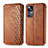 Leather Case Stands Flip Cover Holder S01D for Xiaomi Redmi K50 Ultra 5G Brown