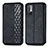 Leather Case Stands Flip Cover Holder S01D for Xiaomi Redmi Note 10 5G Black