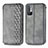 Leather Case Stands Flip Cover Holder S01D for Xiaomi Redmi Note 10 5G Gray