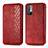 Leather Case Stands Flip Cover Holder S01D for Xiaomi Redmi Note 10 5G Red