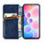 Leather Case Stands Flip Cover Holder S01D for Xiaomi Redmi Note 10 Pro 4G