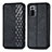 Leather Case Stands Flip Cover Holder S01D for Xiaomi Redmi Note 10 Pro 4G Black