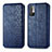 Leather Case Stands Flip Cover Holder S01D for Xiaomi Redmi Note 10T 5G Blue