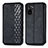 Leather Case Stands Flip Cover Holder S01D for Xiaomi Redmi Note 11 SE India 4G Black