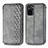 Leather Case Stands Flip Cover Holder S01D for Xiaomi Redmi Note 11 SE India 4G Gray