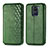 Leather Case Stands Flip Cover Holder S01D for Xiaomi Redmi Note 9 Green