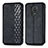 Leather Case Stands Flip Cover Holder S01D for Xiaomi Redmi Note 9S Black