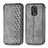 Leather Case Stands Flip Cover Holder S01D for Xiaomi Redmi Note 9S Gray