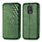 Leather Case Stands Flip Cover Holder S01D for Xiaomi Redmi Note 9S Green