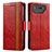 Leather Case Stands Flip Cover Holder S02D for Asus ROG Phone 7 Red