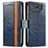 Leather Case Stands Flip Cover Holder S02D for Asus ROG Phone 7 Ultimate Blue