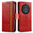 Leather Case Stands Flip Cover Holder S02D for Huawei Honor Magic5 5G Red