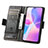 Leather Case Stands Flip Cover Holder S02D for Huawei Honor X30i