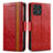 Leather Case Stands Flip Cover Holder S02D for Huawei Honor X30i Red