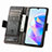 Leather Case Stands Flip Cover Holder S02D for Huawei Honor X7a