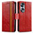 Leather Case Stands Flip Cover Holder S02D for Huawei Honor X7b Red