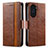 Leather Case Stands Flip Cover Holder S02D for Huawei Nova 10 Pro