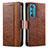 Leather Case Stands Flip Cover Holder S02D for Motorola Moto Edge 30 5G