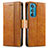 Leather Case Stands Flip Cover Holder S02D for Motorola Moto Edge 30 5G