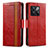 Leather Case Stands Flip Cover Holder S02D for OnePlus Ace Pro 5G Red