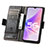 Leather Case Stands Flip Cover Holder S02D for Oppo A77 5G