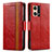 Leather Case Stands Flip Cover Holder S02D for Oppo F21 Pro 4G Red