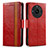 Leather Case Stands Flip Cover Holder S02D for Realme 11 Pro 5G Red