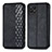 Leather Case Stands Flip Cover Holder S02D for Realme 8i Black