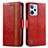 Leather Case Stands Flip Cover Holder S02D for Realme C31 Red