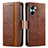 Leather Case Stands Flip Cover Holder S02D for Realme C33 (2023)