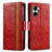 Leather Case Stands Flip Cover Holder S02D for Realme C33 (2023) Red