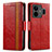 Leather Case Stands Flip Cover Holder S02D for Realme GT Neo5 5G Red