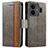 Leather Case Stands Flip Cover Holder S02D for Realme GT Neo6 5G Gray